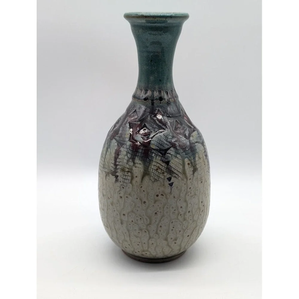 Handmade Signed Stoneware Studio Pottery‎ Vase 9